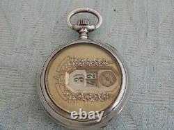 Antique Jump Hour Digital Gedeon Thommen GT IWC Pallweber Silver Pocket Watch