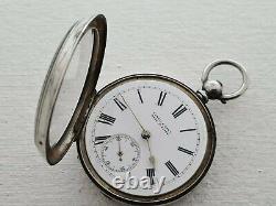 Antique Kendal & Dent Solid Silver Pocket Watch Working Needs Service 59