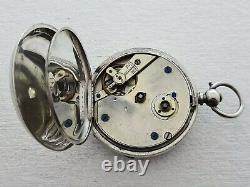 Antique Kendal & Dent Solid Silver Pocket Watch Working Needs Service 59