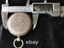 Antique Key Wind Full Hunter Parachute & Compensation Pocket Watch, Runs, Repair