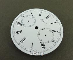 Antique LONGINES Chronograph Enamel Dial 43mm for Pocket Watch. Ca 1910's