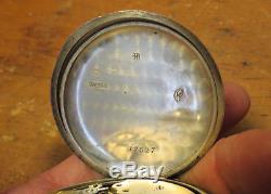 Antique La Phare Quarter Repeater Pocket Watch, Hugenin Freres. 800 Silver Case