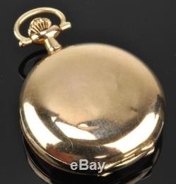 Antique Lady's 14K Hunter Solid Gold Case Pocket Watch Circa 19 Century