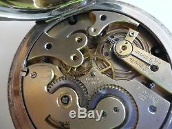Antique Large SWISS MADE pocket watch with triple calendar & moonphase, working