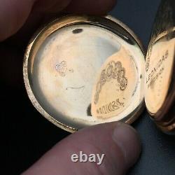 Antique Leonidas Solid Gold 56 14k Hunter Pocket Watch 24s Working 78Gr