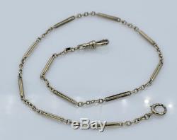 Antique Liberty 1925 14k White Gold Pocket Watch Chain 9.6 Grams 14