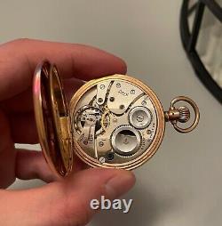 Antique Limit 1920s 9CT Full Hunter Pocket Watch 15 Jewels Swiss Made