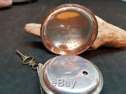 Antique London Gold Smiths Silver Fusee Pocket Watch