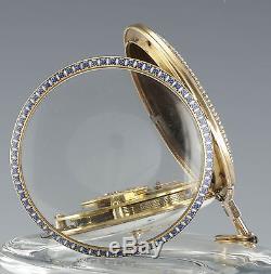 Antique Louis XVI 18k gold enamel split pearls verge fuse Original Chatelaine 17