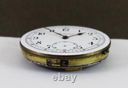 Antique MINUTE REPEATER Chronograph Pocket Watch Movement & Dial. Working