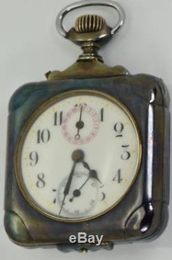 Antique Memento Mori Masonic/Doctor's Skull Calendar LeCoultre square case watch