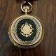Antique Montandon Pocket Watch Enamel Solid 18k Rose Gold With Diamonds