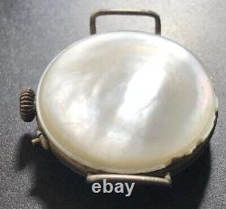 Antique Mother Of Pearl Wrist Watch- Working
