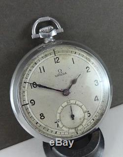 Antique OMEGA Art Deco 48mm Staybrite Pocket Watch Caliber 38.5L. T1. Ca 1935