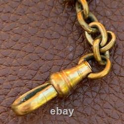 Antique O. C. P. & Co. Gold Filled Victorian T Bar Pocket Watch Chain Bloodstone
