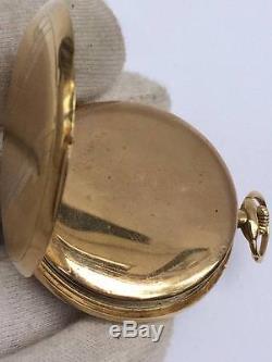 Antique Omega 14k Gold Pocket Watch Haile Selassie Ethiopian Market