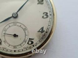 Antique Omega 15 Jewels Gold Plated Pocket Watch VGC Working Rare