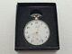 Antique Omega Chrome Pocket Watch Working Gift Box Rare