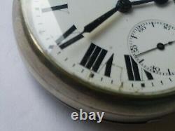 Antique Omega Hand Winding Pocket Watch Enamel Dial
