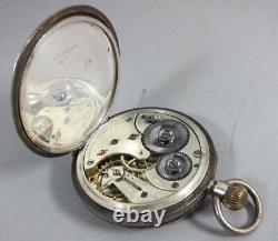 Antique Omega Labrador Silver Pocket Watch 1900