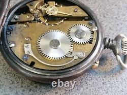 Antique Onward Superior Lever Swiss Made Gunmetal Case Pocket Watch