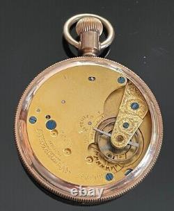 Antique Open Face Waterbury Duplex Escapement Pocket Watch circa 1890