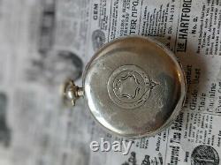 Antique Open Faced 1907 A H Drinkwater Silver Serviced Pocket Watch Working