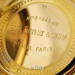 Antique Original Haas Neveux & Cie Quarter Repeater 18k Solid Gold Pocket Watch
