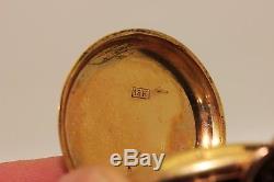 Antique Original Perfect 18k Gold Enamel Diamond Decorated Pocket Watches