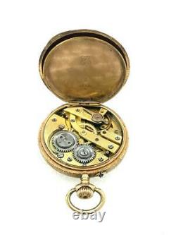 Antique Ottoman Necklace Watch 14k 585 Yellow Gold Enamel Rare