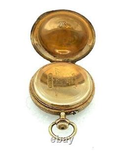 Antique Ottoman Necklace Watch 14k 585 Yellow Gold Enamel Rare