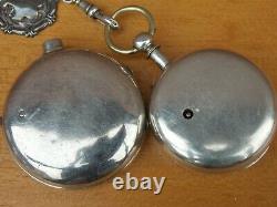 Antique Pair Case Fusee Pocket Watch, Albert & Fob by Duncan Mackae Inverness