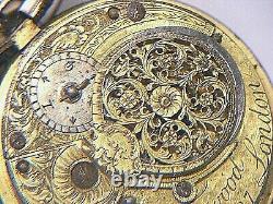 Antique Pair Cased Verge Pocket Watch Silver Georgian Fleetwood