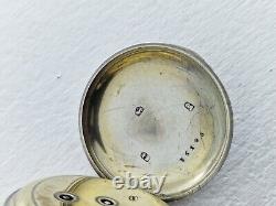 Antique Pateck Enamel Full Hunter Solid Silver Pocket Watch SPARES/REPAIR 172