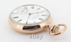 Antique Patek Philippe Chronometro Gondolo 18k Pink Gold 55mm Pocket Watch