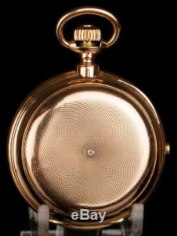 Antique Pocket Watch Chronometer 18K Solid Gold. Switzerland, 1885