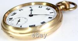 Antique Pocket Watch Gold Plated SWISS MADE Vintage Rare