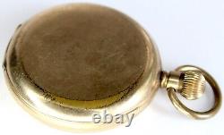 Antique Pocket Watch Gold Plated SWISS MADE Vintage Rare