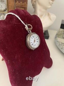Antique Pocket Watch, Lever-Back Silver Time Machine 1800 Mechanical Shift Nail