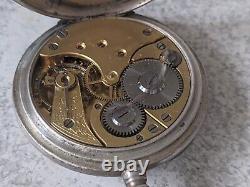 Antique Pocket Watch Silver 800- Seeland German Inscription- Spares Repairs
