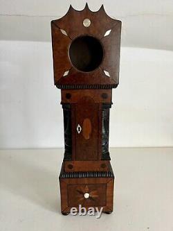 Antique Pocket Watch Stand Novelty Grandfather Longcase Shape 19th C