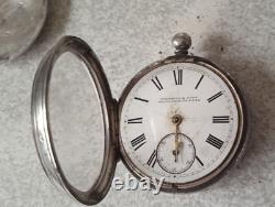 Antique Pocket Watch Sterling Silver Turnbull Sons Newcastle 1880 Untested