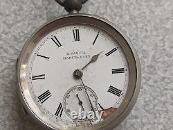 Antique Pocket Watch -sterling Silver H Samuel Chester 1895 -spares Repairs