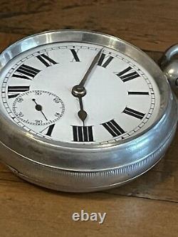 Antique Pocket watch 7 jewels solid silver Swiss English lever 1917