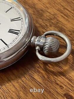 Antique Pocket watch Elgin 7 jewels solid silver Dennison case 1924