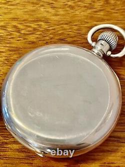 Antique Pocket watch Elgin 7 jewels solid silver Dennison case 1924