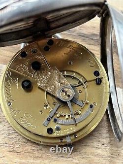 Antique Pocket watch Jones's National Lever 7 jewels Solid silver