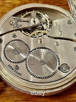 Antique Pocket watch Laredis 7 jewels solid silver Dennison case 1927