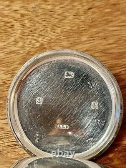 Antique Pocket watch Record 15 jewels solid silver Dennison case 1929