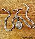 Antique Pocket Watch Victorian Solid Silver Sliding Double Albert Chain + Fob